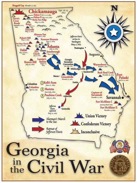 Kennesaw Mountain, History Humour, Georgia History, Primary Books, Jefferson Davis, North Georgia, January 1, Us Map, World History