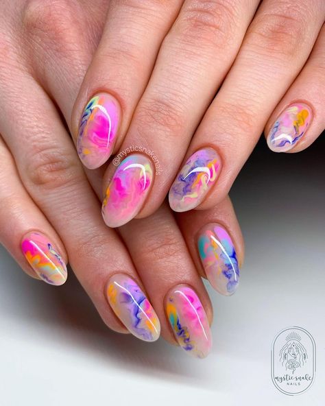 Hayley Imbler•SLC Nail Artist | Maybe I’ve already said this but I live for bloom gel nails ✨ swipe to see them in the gorgeous lighting from the sunset! • • Products… | Instagram Mexico Nails Vacations The Beach, Nail Designs Blooming Gel, Bloom Gel Nails, Tequila Sunrise Nails, Bloom Gel Nail Art, Sunset Manicure, Blooming Gel Nail Art Tie Dye, Sunset Ombre Nails Tequila Sunrise, Sunrise Nails