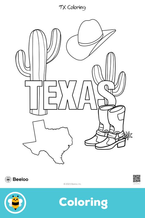 Advanced texas-themed coloring page for kids ages 7 and up. Featuring: Texas, tx Texas Preschool Activities, Texas Crafts Preschool, Texas Crafts For Kids, Texas Coloring Pages, Texas Activities, Preschool Friendship, Texas Symbols, Texas Outline, Texas Crafts