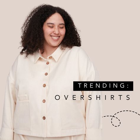 Trending: Overshirts 😎⁠ This season’s buzzword is the ‘overshirt’. Essentially it is a jacket, shacket, shirt, or whatever you want to call it, that can be worn as a layering piece.⁠ ⁠ I see an overshirt as the perfect alternative to a cardigan that freshens your outfit combinations up a little. ⁠ ⁠ As always, the indie sewing pattern world has delivered. So I have rounded up ten rather lovely options that I think nail the trend and will provide plenty of sewing entertainment. Shacket Sewing Pattern, Shacket Pattern, Convertible Collar, The Fold Line, Pattern Inspiration, Indie Sewing Patterns, The Fold, My Outfit, Sewing Table