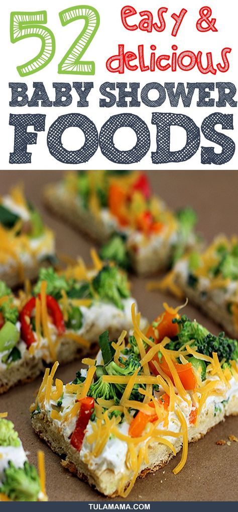 Looking for Baby Shower Food Ideas that will blow your guests away? Click to view this collection of 55 EASY, delicious and oh-so-popular baby shower finger foods recipes. Pin it. #babyshower #babyshowerfoods #babyshowerplanning Baby Shower Foods, Baby Shower Food Menu, Baby Shower Finger Foods, Baby Shower Food Ideas, Shower Appetizers, Shower Foods, Shower Food Ideas, Baby Shower Food For Girl, Baby Shower Snacks