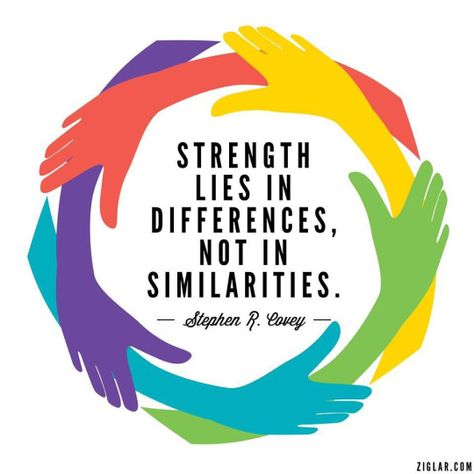 “Strength lies in differences, not in similarities.”-Stephen R. Covey budurl.com/SOCTS87062 Dealing With Mean People, Inclusion Quotes, Diversity Quotes, Inspirational Tweets, Equality And Diversity, Dealing With Difficult People, Classroom Quotes, Genius Quotes, Mean People