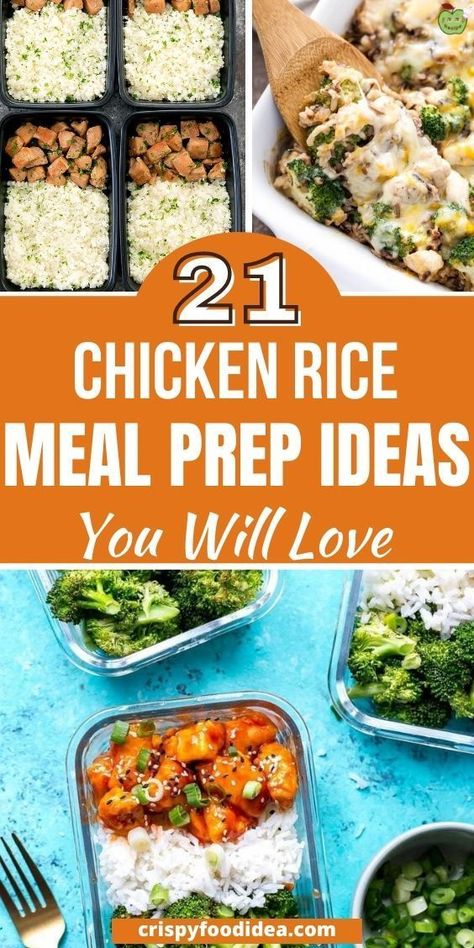 21 Delicious Chicken Rice Meal Prep Recipes Food Prep Chicken Recipes, Meal Prep Meals With Chicken, Meal Prep For The Week With Rice, Chicken Tacos Meal Prep, Chicken And Rice Recipes Healthy Meal Prep, Ways To Meal Prep Chicken, Chicken Recipe For Meal Prep, Best Chicken And Rice Meal Prep, Easy Weekly Lunch Meal Prep