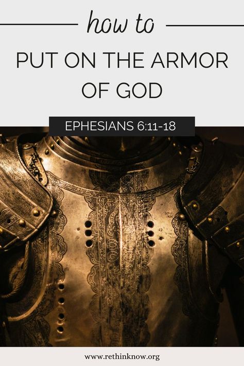 What is the armor of God? If you grew up going to Sunday School you’ve likely heard that you need to put on the whole armor of God. But few churches have actually explained what that practically means. And it ends up sounding like some cheesy Christian saying. In reality it should be far from cheesy, rather it should be life-changing. The armor of God is a powerful illustration that every Christian needs to know. Powerful Illustration, The Whole Armor Of God, Whole Armor Of God, How To Pray Effectively, Spiritual Armor, Helmet Of Salvation, Ephesians 6 11, Belt Of Truth, The Armor Of God