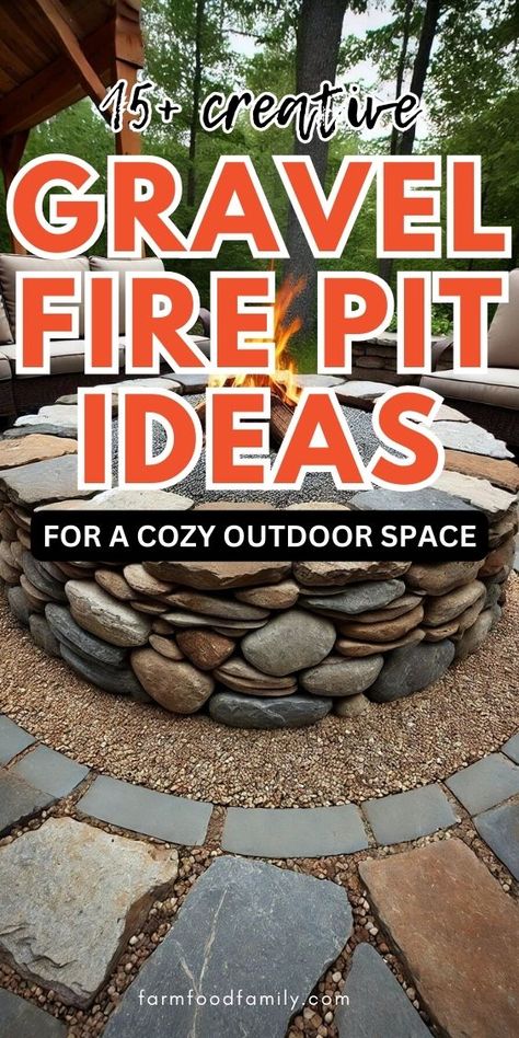 15+ Affordable Gravel Fire Pit Ideas for Budget-Friendly Fun 63 Inexpensive Fire Pit Ideas, Stone Firepits Backyard Diy, Pea Gravel Fire Pit Area, Solo Stove Fire Pit Ideas, Gravel Fire Pit Ideas, Fire Pit Ideas Backyard On A Budget, Firepits Backyard Diy, Unique Fire Pit Ideas, Gravel Fire Pit Area