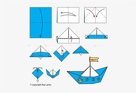 Origami Boat Instructions, Origami Sailboat, Origami Ship, Origami Instructions For Kids, Paper Boat Origami, Origami Swan, Origami Boat, Origami Wedding, Origami Decoration