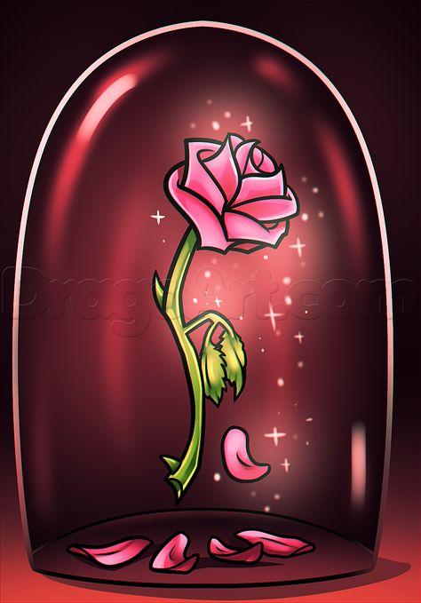 Beauty and the Beast- Enchanted Rose Flower Jar Drawing, Beauty And The Beast Flower Drawing, Beauty And The Beast Rose Drawing, Beauty And The Beast Flower, Jar Drawing, Diy Jars, Beauty And The Beast Drawing, Beauty And Beast Rose, Jars Ideas