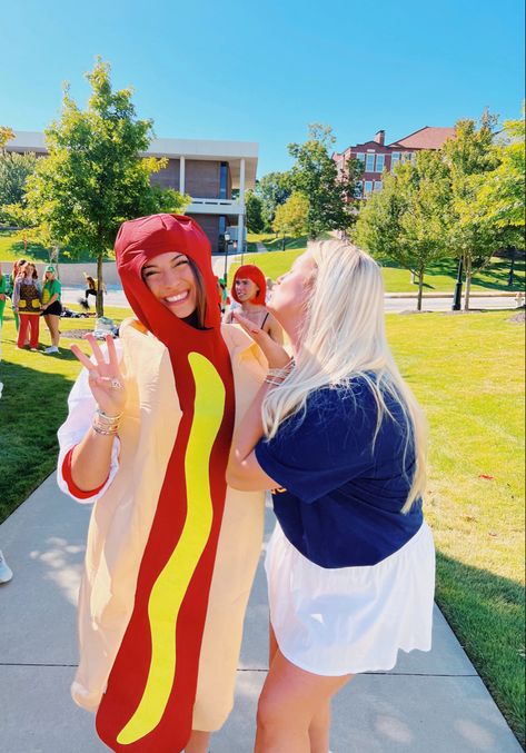 sorority, big little, costumes, red, golden gooses, hot dog, college, alpha chi o, sorority Big Little Costumes, Big Little Shirts, Sorority Big Little, Alpha Chi, Big Little, Red Hot, Sorority, Hot Dogs, Dogs