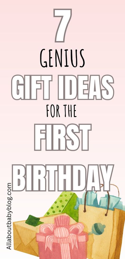 This list comes with seven genius ideas for a first birthday gift for your baby. Your now toddler will love those gift ideas for the first birthday and play with them for years. First birthday gift ideas, first birthday, gift ideas toddler. First Birthday Present Ideas, Boy First Birthday Gift, First Birthday Gift Ideas, Healthy Smash Cake, Diy Busy Books, Birthday Present Ideas, First Birthday Presents, Presents For Boys, Genius Ideas