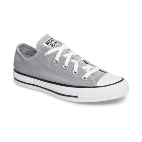 Women's Converse Chuck Taylor All Star Seasonal Ox Low Top Sneaker ($70) ❤ liked on Polyvore featuring shoes, sneakers, lone wolf grey velvet, star shoes, grey shoes, low profile shoes, grey canvas sneakers and canvas low top sneakers Light Grey Converse, Velvet Converse, Converse Tennis Shoes, Shoes Star, American Shoes, Grey Converse, Velvet Sneakers, Gray Sneakers, Converse Trainers