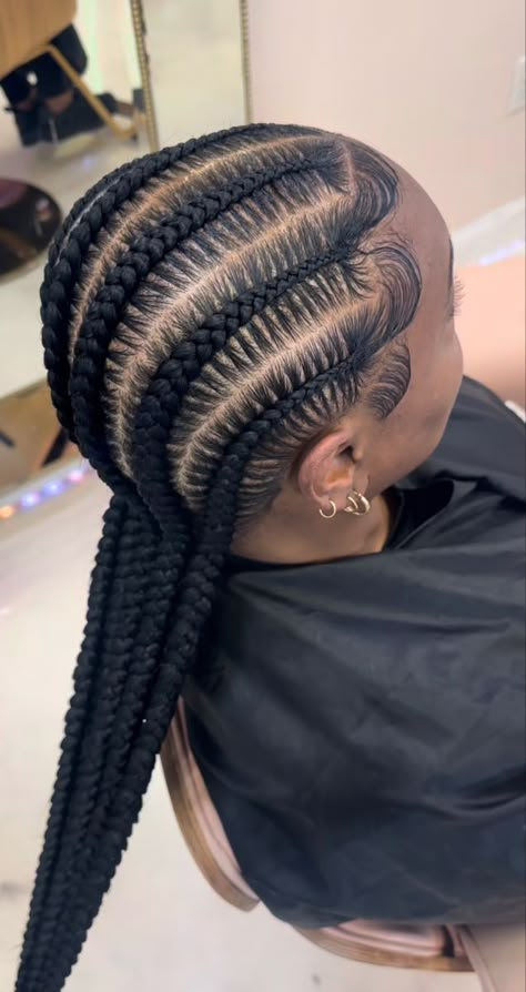 Long Cornrows, Feed In Braids Hairstyles, Feed In Braids, Cute Braided Hairstyles, Braids Twist, Cute Box Braids Hairstyles, Braided Cornrow Hairstyles, Braids Hairstyles Pictures, Quick Braided Hairstyles