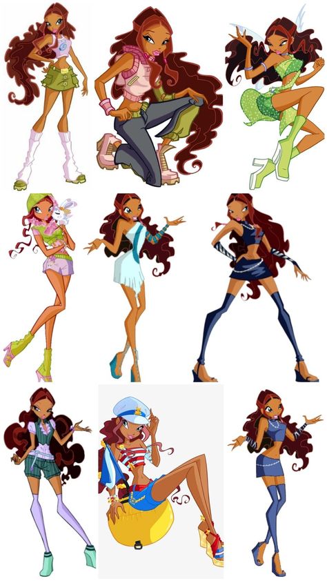 Aisha Winks Club, Winx Fashion Aesthetic, Custom Winx Characters, Winxcore Outfits, Winx Aisha Outfits, Winks Club Costume, Wind Club Costume, Layla Winx Club Aesthetic, Aisha Winx Club Outfit