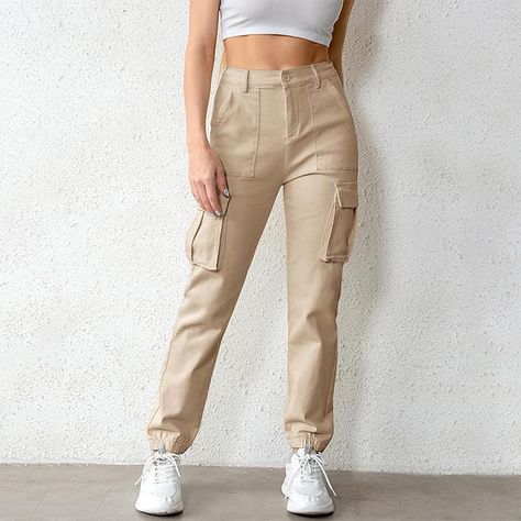 Elevate your casual wardrobe with these chic and functional women's cargo pants. These pants feature multiple spacious pockets, adding both style and practicality. The high-waist fit enhances your silhouette, while the adjustable drawstring hem provides a customizable look and feel. Check out more at 🔗 lovethyne.com #fashion #metgala #metgala2024 #ootd #ootdstyle #outfitoftheday #outfit #summer #spring #statementdress #fashionnova #fashionista #fashionweek #virals #womenempoweringwomen #st... Women High Waist Pants, Belt Pocket, Wide Leg Pants Outfit, Leg Pants Outfit, Blouse Jeans, Jogging Pants, Women Cargos, Ankle Length Pants, Style Women