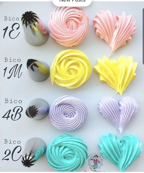 Kue Fondant, Deco Cupcake, Cake Nozzles, Baby Cupcakes, Torte Creative, Resepi Biskut, Resipi Kek, Cupcake Decorating Tips, Cake Piping