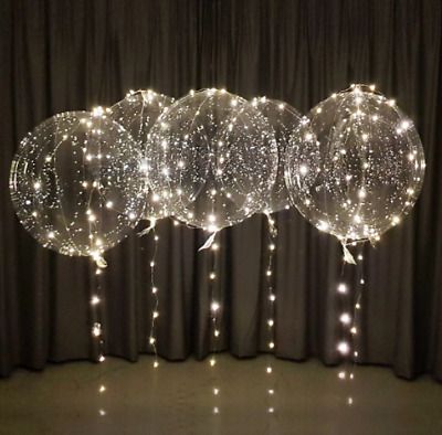 BEAUTIFUL CLEAR BOBO BALLOONS give you the extra wow factor you need for any occasion. Now have lots of balloons to hang from the ceiling, walls, table centrepieces, over doorways and much more. These instantly transform any space into a festival of celebratory fun. Light Up Balloons, Idee Babyshower, Grand Wedding, Led Balloons, Clear Balloons, Balloon Kit, Up Balloons, Bubble Balloons, Size Matters