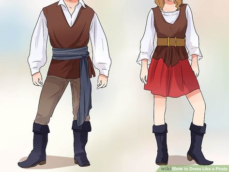 2 Easy Ways to Dress Like a Pirate ... Pirate Outfit Diy, Dress Like A Pirate, Adult Pirate Costume, Homemade Pirate Costumes, Pirate Costume Diy, Makeup And Accessories, Pirate Dress, Pirate Cosplay, Female Pirate Costume