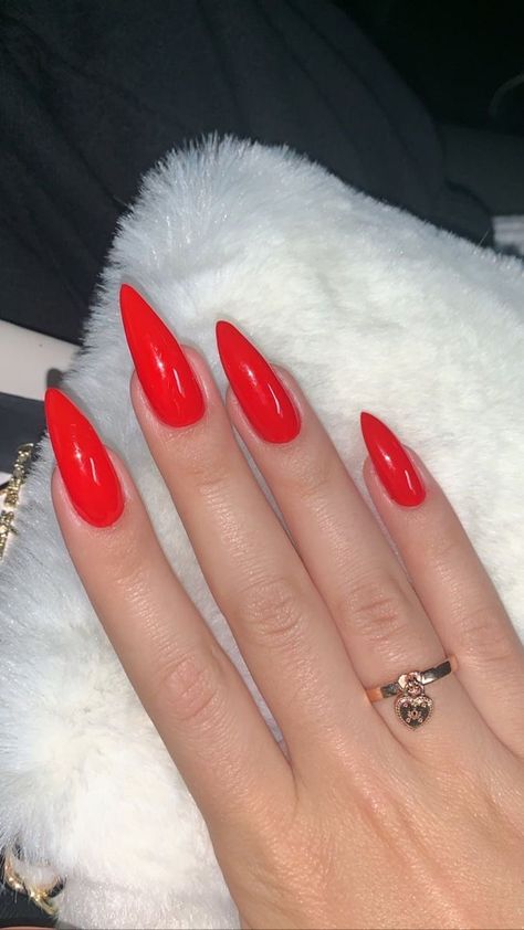 Nail Art Designs For Beginners, Nail 2023, Easy Nail Art Designs, Bright Red Nails, Happy Nails, Pointed Nails, Casual Nails, Nails Only, Best Nail Art