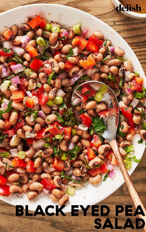 Black Eye Pea Summer Salad, Mediterranean Black Eyed Peas, Black Eyed Peas Side Dish, Blackeye Pea Salad, Black Eye Pea Salad Recipe, Black Eye Pea Recipes, Black Eyed Pea Salad Recipe, New Years Salad, Black Eye Peas Recipes