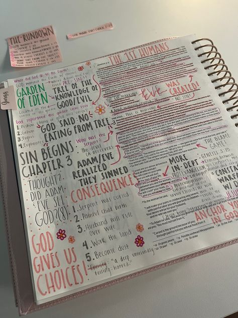 Adam And Eve Notes, Illustrating Bible Ideas, Adam And Eve Bible Journaling, Adam Bible, Genesis Bible Study Notes, Bible Annotations, Adam And Eve Bible, Genesis Bible Study, Story Of Adam And Eve