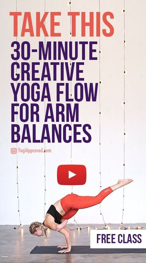 Yoga Arm Balance, 30 Minute Yoga, Yoga Flow Sequence, Arm Balance, Yoga For Balance, Yoga Tutorial, Arm Balances, Advanced Yoga, Vinyasa Flow