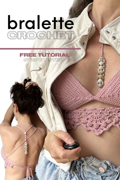 Crochet Lingerie Pattern, Free Bra Pattern, Summer Bra, Crochet Lingerie, Bra Hooks, Crochet Aesthetic, Crochet Bra, Top Diy, Lacy Tops