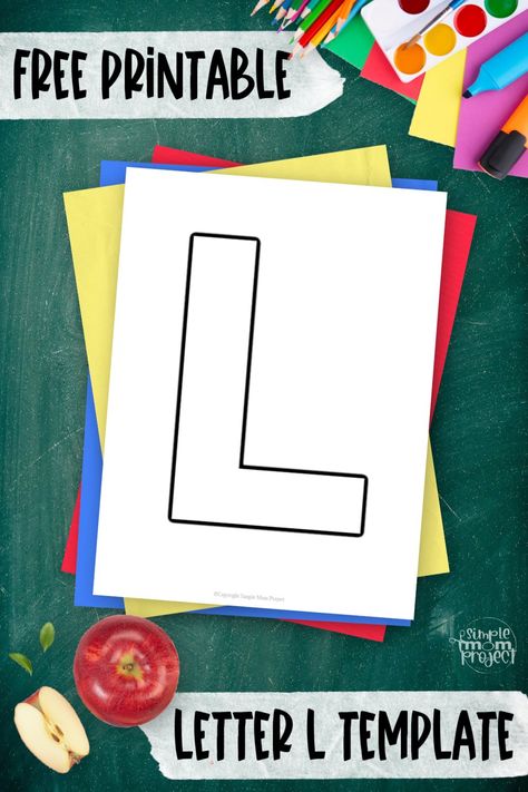 Letter J Template, Letter I Template, Letter L Words, Hibernation Preschool Activities, Letter I Crafts, Letter L Crafts, Alphabet Lesson Plans, Simple Mom Project, Letter E Craft