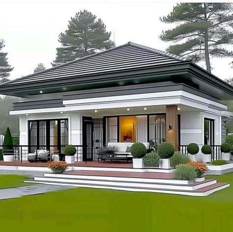 Bungalow Style House, Bungalow Style House Plans, House Roof Design, Small House Design Exterior, Best Modern House Design, Modern Bungalow House, Building House Plans Designs, Architectural Design House Plans, House Arch Design