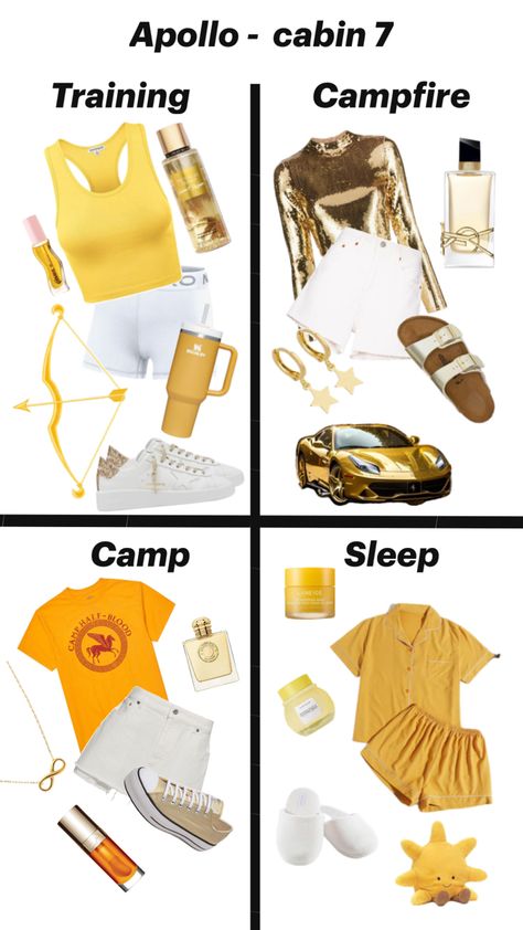 Outfit for camp half-blood 🌞🎶 Percy Jackson Costume, Cabin Outfit, Percy And Nico, Apollo Cabin, Percy Jackson Movie, Percy Jackson Cabins, Percy Jackson Outfits, Cabin 7, Percy Jackson Funny