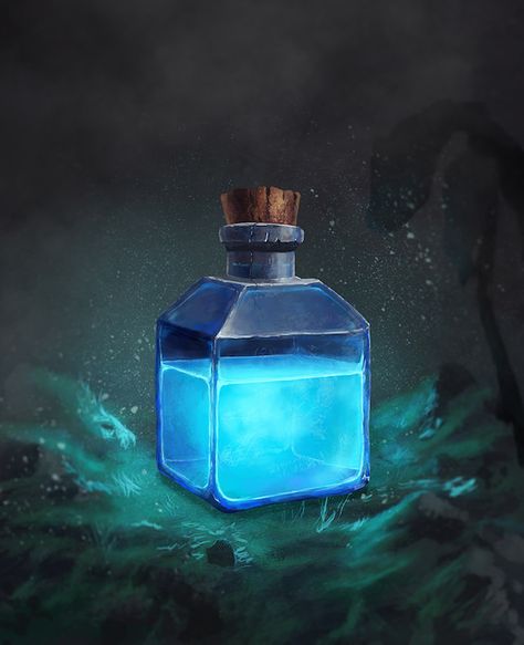 ArtStation - Star Light Potion., Nathanael M Mana Potion, Magic Bottles, Heroic Fantasy, Fantasy Props, Game Props, Star Light, Potion Bottle, Game Concept, Prop Design