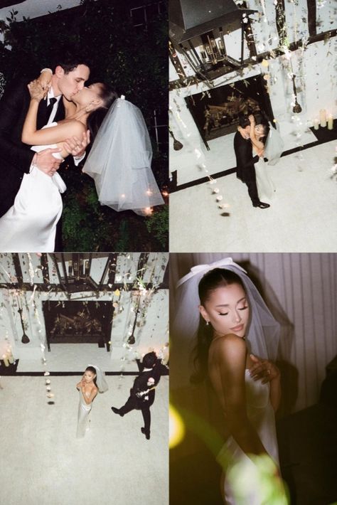 Ariana Grande Wedding Images that took the internet by storm Ariana Grande Wedding Dress, Ariana Grande Wedding, Ariana Wedding, Dalton Gomez, Old Hollywood Aesthetic, Artist Hue, Secret Wedding, Ariana Grande Gif, Ariana Grande Fans