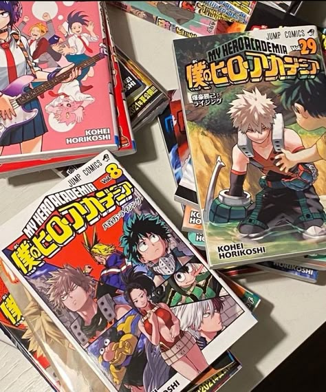 Otaku Vibes Aesthetic, Mha Manga Collection, Mha Manga Aesthetic, Otaku Core, Watching Anime Aesthetic, Manga Shelf, Manga Aesthetic, Anime Room, Dream Book