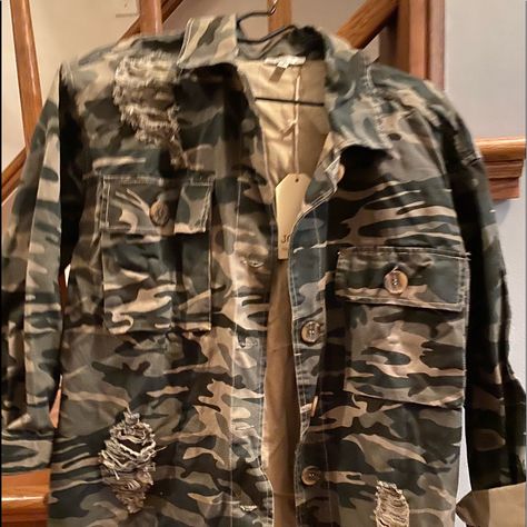 Jodifl Camo Jacket. Machine Wash, Line Dry. 100% Cotton. New With Tag Pink Cheetah Print, Oversized Jean Jacket, Leopard Jacket, Color Block Jacket, Fringe Jacket, Camo Jacket, Pink Jeans, Blue Denim Jacket, Denim Jean Jacket