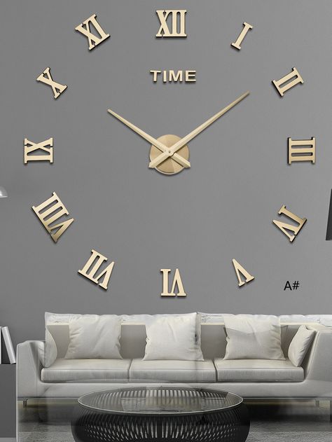 1pc Mirror Surface Wall Clock 3d Wallpaper Living Room, Digital Wall Clock, Diy Clock Wall, Room Stickers, Mirror Wall Clock, Mirror Surface, Diy Clock, Acrylic Mirror, Wallpaper Living Room