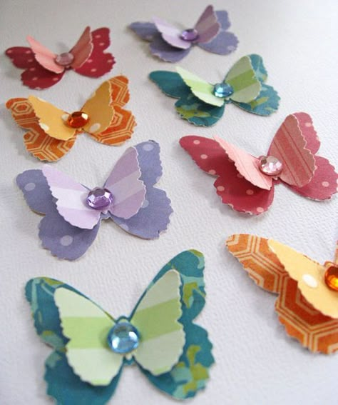 Handmade Butterfly Embellishments, Scrapbooking by Mailbox Memories: Embellishments Scrapbooking, Embellishments Diy, Scrapbook Embellishments Diy, Diy Embellishments, Butterfly Embellishment, Handmade Butterfly, Butterfly Template, Embellishment Diy, Card Embellishments