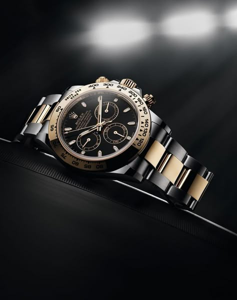 Rolex Oyster Perpetual Cosmograph Daytona Rolex Daytona Two Tone, Rolex Daytona Black, Rolex Daytona Gold, Rolex Daytona Watch, Black Rolex, Daytona Watch, Rolex Cartier, Rolex Oyster Perpetual Date, Used Rolex