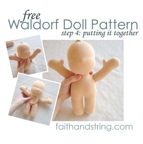 Fabric Baby Doll Patterns Free Printable, Waldorf Crochet Toys, Waldorf Doll Tutorial Free Pattern, Waldorf Dolls Pattern, Free Waldorf Doll Pattern, Diy Waldorf Doll, Free Rag Doll Pattern Sewing, Waldorf Doll Pattern Free, Fabric Doll Patterns Free Printable