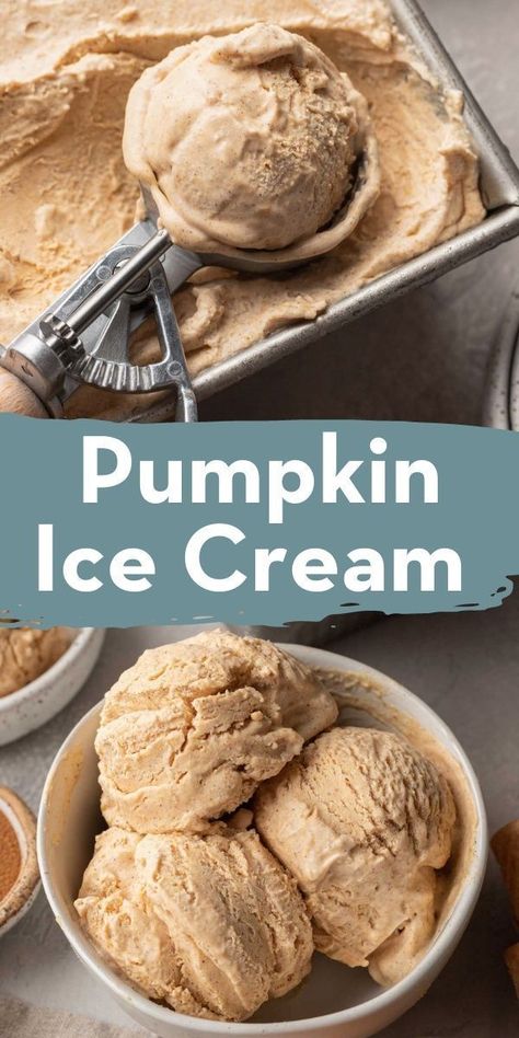 Pumpkin ice cream is a delightful autumn dessert that combines the flavors of fall with the creamy goodness of homemade ice cream. This sweet treat captures the essence of the season in a simple and quick frozen dessert, making it the perfect way to indulge in the taste of pumpkin during the cooler months. With its rich and comforting flavor, pumpkin ice cream is the ultimate fall-inspired dessert for those craving a taste of autumn in every bite. Homemade Pumpkin Ice Cream, Pumpkin Ice Cream Recipe, Autumn Dessert, Food Desert, Sweet Sauces, Pumpkin Ice Cream, Fall Snacks, Popular Desserts, Ice Cream Recipe