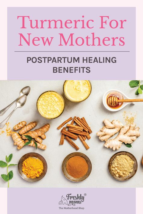 Turmeric derives its magical powers from curcumin, which has antioxidant and anti-inflammatory properties, making it a great ingredient for smoothies and herbal lattes. However, did you know that turmeric can be especially beneficial in postpartum period due to its healing properties? Tap the pin to learn more about turmeric and how it can you as new mother. postpartum essentials | postpartum food ideas Turmeric Magical Properties, Postpartum Food, Ayurvedic Practices, Postpartum Prep, Lactation Tea, Postpartum Period, Postpartum Tips, Postpartum Diet, Motherhood Advice