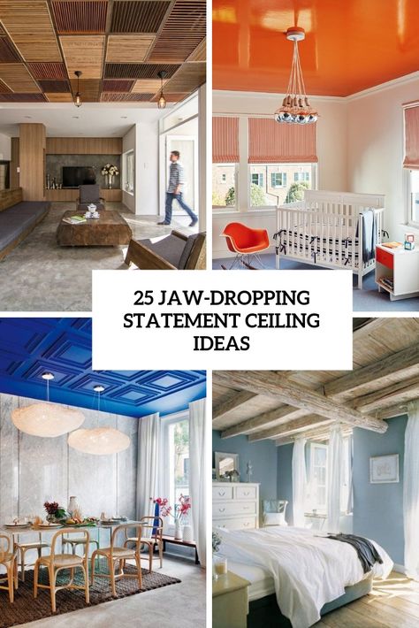 jaw dropping statement ceiling ideas cover Ceiling Ideas Without False Ceiling, Unusual Ceiling Ideas, Ceiling Hole Cover Ideas, Decorated Ceilings Ideas, Fun Ceiling Ideas, Interesting Ceiling Ideas, Colored Ceiling Ideas, Cool Ceilings, Ceiling Covering Ideas