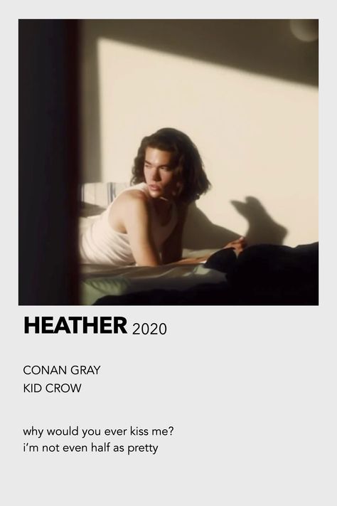 music poster -heather- kid crow conan gray This Must Be My Dream, Meme Background, Drawing Meme, Conan Gray Aesthetic, Song Artists, Gray Aesthetic, Conan Gray, Vintage Poster Art, Music Album