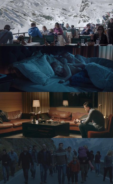 Force Majeure (Turist) (2014); dir. Ruben Östlund By quello-nello-specchio Ruben Ostlund, Psychological Movies, Cinema Shots, Nicolas Winding Refn, Film Study, Drive 2011, Cinematography Lighting, Film Shots, Iconic Films