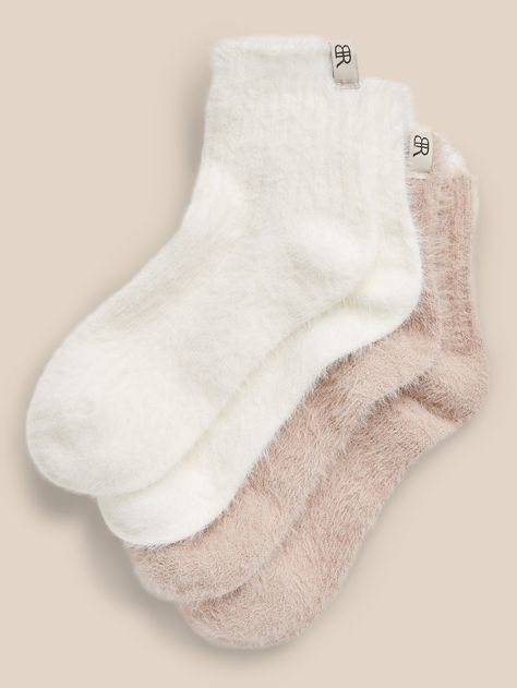 Cozy socks get even better thanks to a special eyelash yarn, which adds softness, stretch, and a fuzzy look.  Ankle height. Cute Fuzzy Socks Aesthetic, Fluffy White Socks, Fluffy Socks Aesthetic, Fuzzy Socks Aesthetic, Cute Fuzzy Socks, Melanin Haircare, Revision Plan, Fame Clothes, Burr Basket