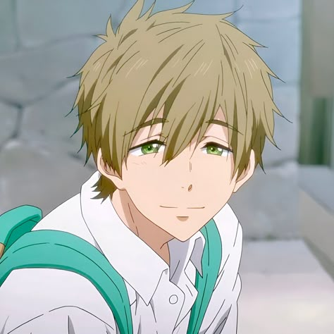 Free Anime Fanart, Makoto Tachibana Fanart, Free! Anime Icons, Makoto Free, Anime Green Hair, Free Makoto, Haruka Nanase, Makoto Tachibana, Free Eternal Summer