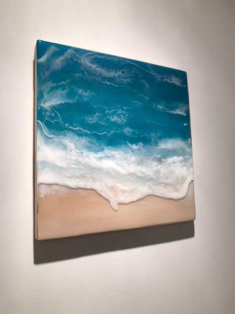 Excited to share this item from my #etsy shop: 3D Resin Beach Art 50 x 50cm #art #painting #blue Resin Beach Art, Resin Beach, Beach Art Painting, Painting Water, Resin Art Painting, Resin Wall Art, Scenery Paintings, Soyut Sanat Tabloları, Art Sea