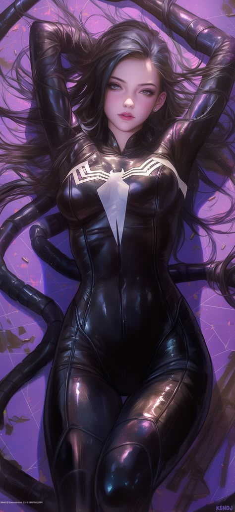 She Venom Fanart, Gwenom Marvel, Fem Venom, Female Venom Art, Women Venom, Venom Women, Blackheart Marvel, Lady Venom, Female Venom