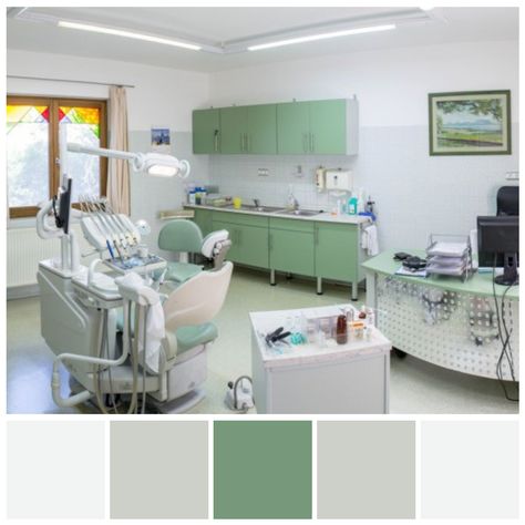 Clinic Color Palette, Orthodontic Office Design, Dental Room, Orthodontic Office, Dental Clinic Design, Healthcare Interior Design, Clinic Decor, Widget Board, Clinic Design