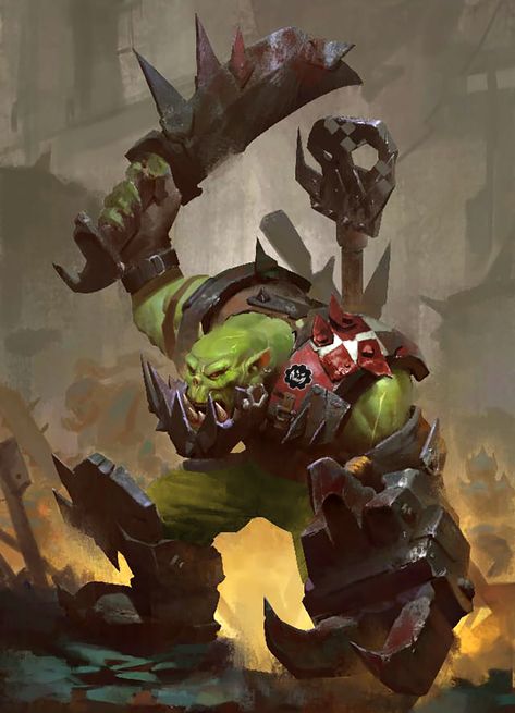 Da Mekboyz Union | Warhammer 40,000 Homebrew Wiki | Fandom Orks 40k Art, Ork Nobz, Ork 40k, Orc Armor, Ork Boyz, Warhammer Orks, Orks 40k, 40k Orks, Monster Artwork