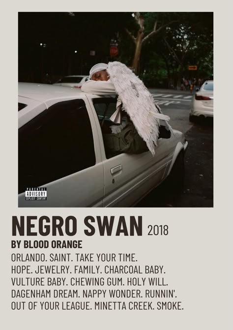 BLOOD ORANGE NEGRO SWAN 2018 Alternative Minimalist Polaroid Poster Blood Orange Album Cover, Blood Orange Poster, 111 Poster, Fallout Posters, Minimalist Polaroid Poster, Polaroid Album, Minimalist Music, Music Poster Ideas, Cool Album Covers