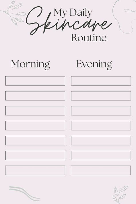 Struggle with remembering what are the next steps in your skin care routine? With this check-list you'll never have this problem again! Free to dowload and print FOR FREE! Visit our profile for more <3 Skin Care Routine Checklist, Skincare Routine Planner, Skincare Planner, Routine Planner, Homemade Skin Care, Care Routine, Skincare Routine, Your Skin, Skin Care Routine