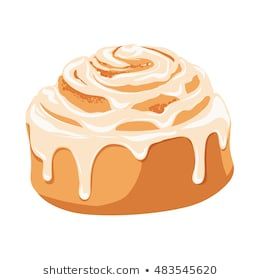 Cinnamon Roll Sketch, Cinnamon Bun Illustration, Cinnamon Roll Clipart, Cinnamon Rolls Drawing, Cinnamon Roll Drawing, Recipe Card Ideas, Cookie Drawing, Emoji Food, Autumn Illustrations